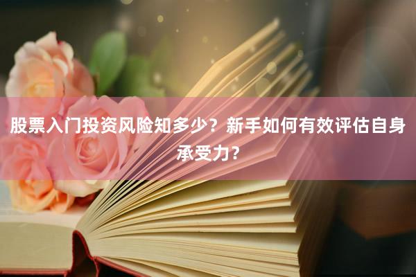 股票入门投资风险知多少？新手如何有效评估自身承受力？