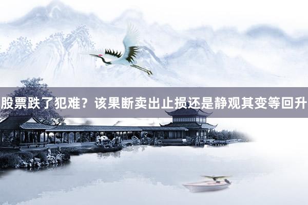 股票跌了犯难？该果断卖出止损还是静观其变等回升