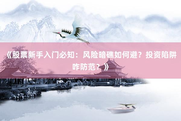 《股票新手入门必知：风险暗礁如何避？投资陷阱咋防范？》
