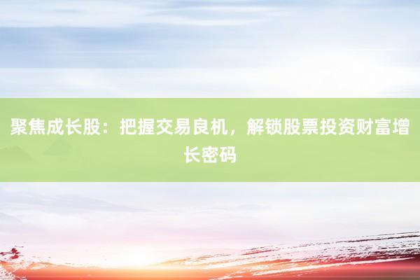 聚焦成长股：把握交易良机，解锁股票投资财富增长密码