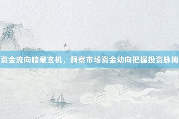 资金流向暗藏玄机，洞察市场资金动向把握投资脉搏
